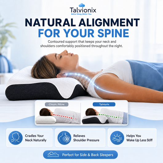 Ergonomic cervical pillow