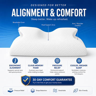 Ergonomic cervical pillow